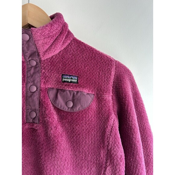 Patagonia Fleece Pullover Snap-T Pink Girls' Size M (10) Jacket - Picture 3 of 7
